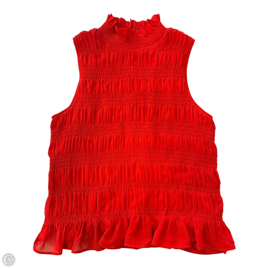 Blouse Sleeveless By Cache In Red, Size: S