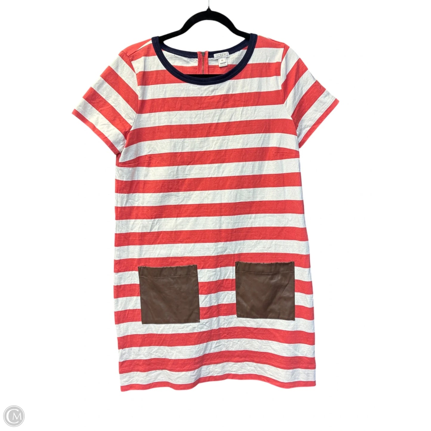 Dress Casual Short By J. Crew In Cream & Orange, Size: M