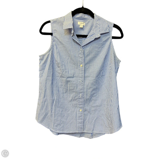 Top Sleeveless By J. Crew In Blue & White, Size: S