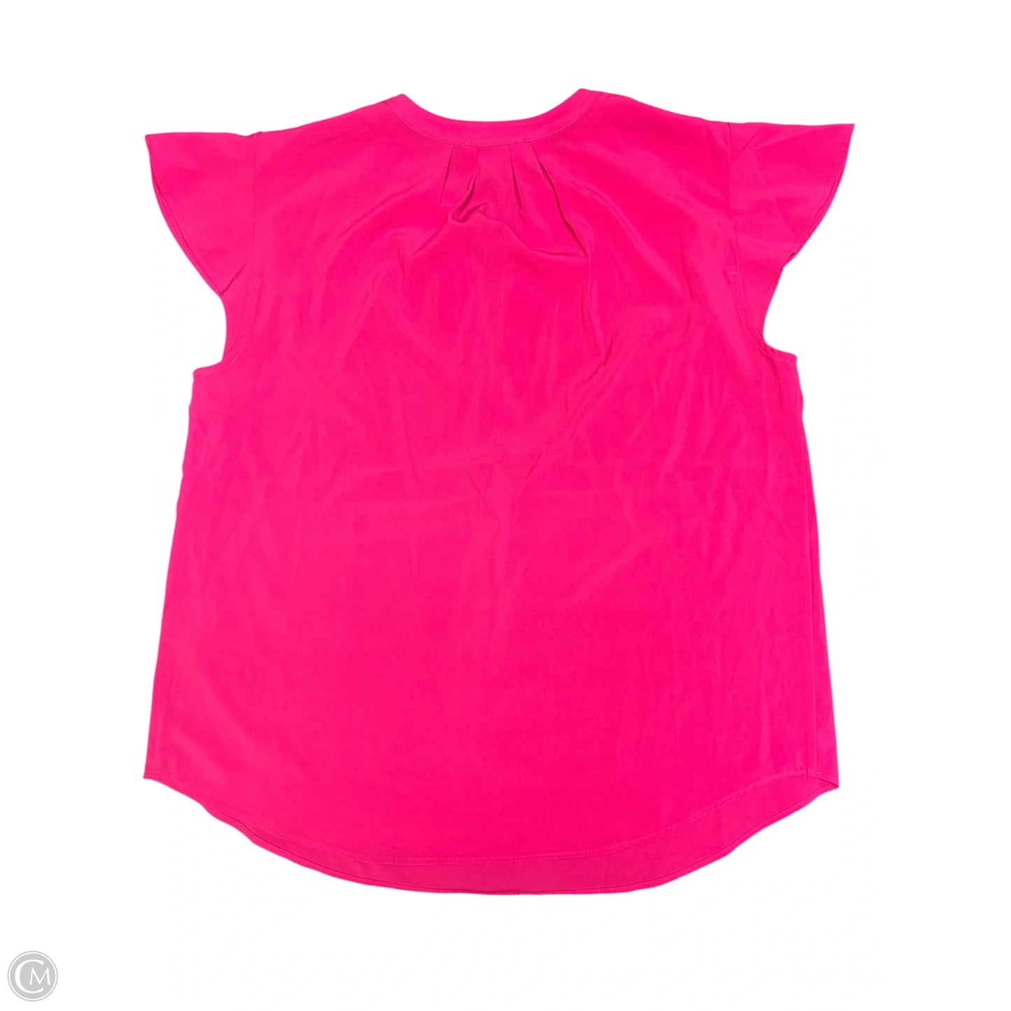 Blouse Short Sleeve By Calvin Klein In Pink, Size: S