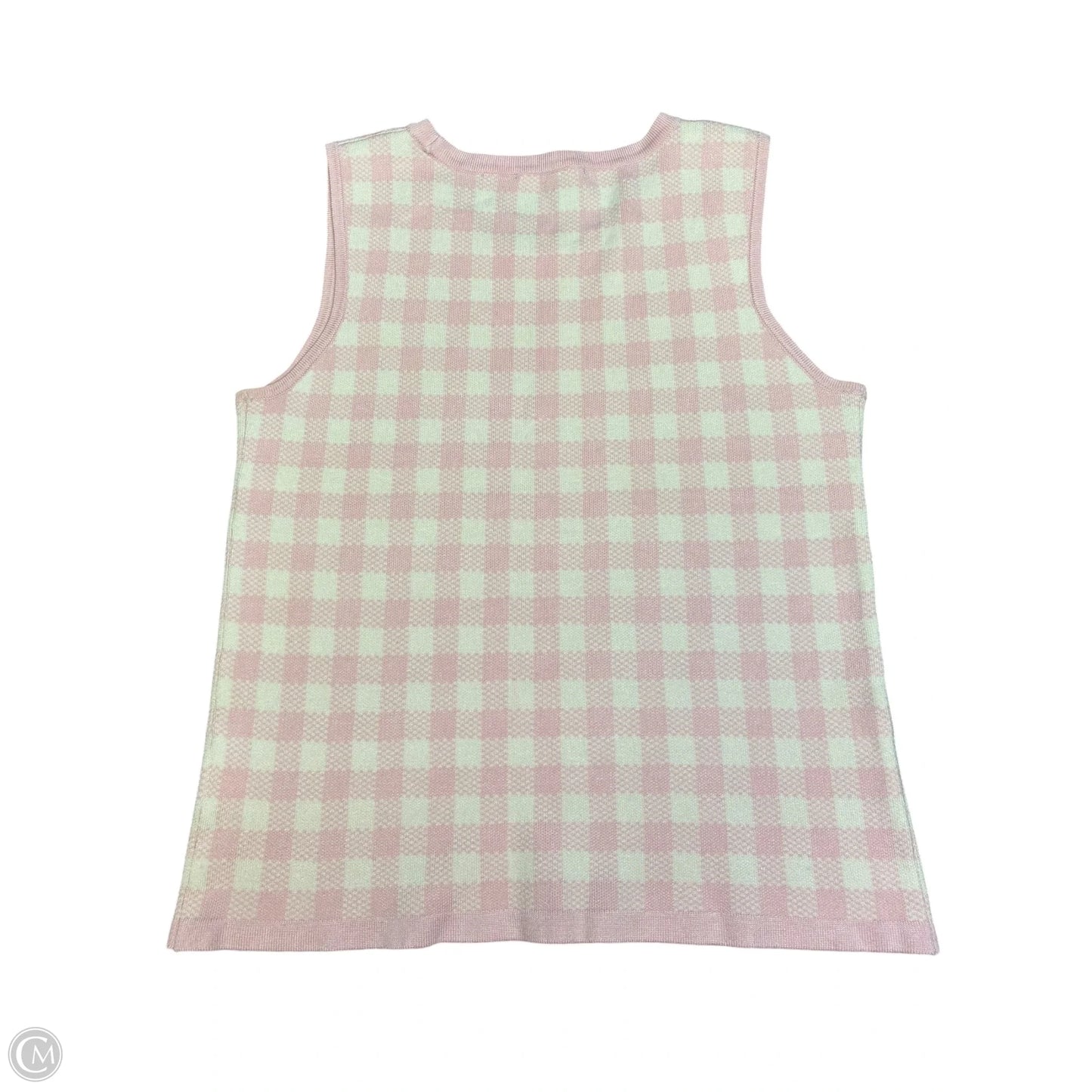 Vest Sweater By Draper James In Pink & White, Size: Xs