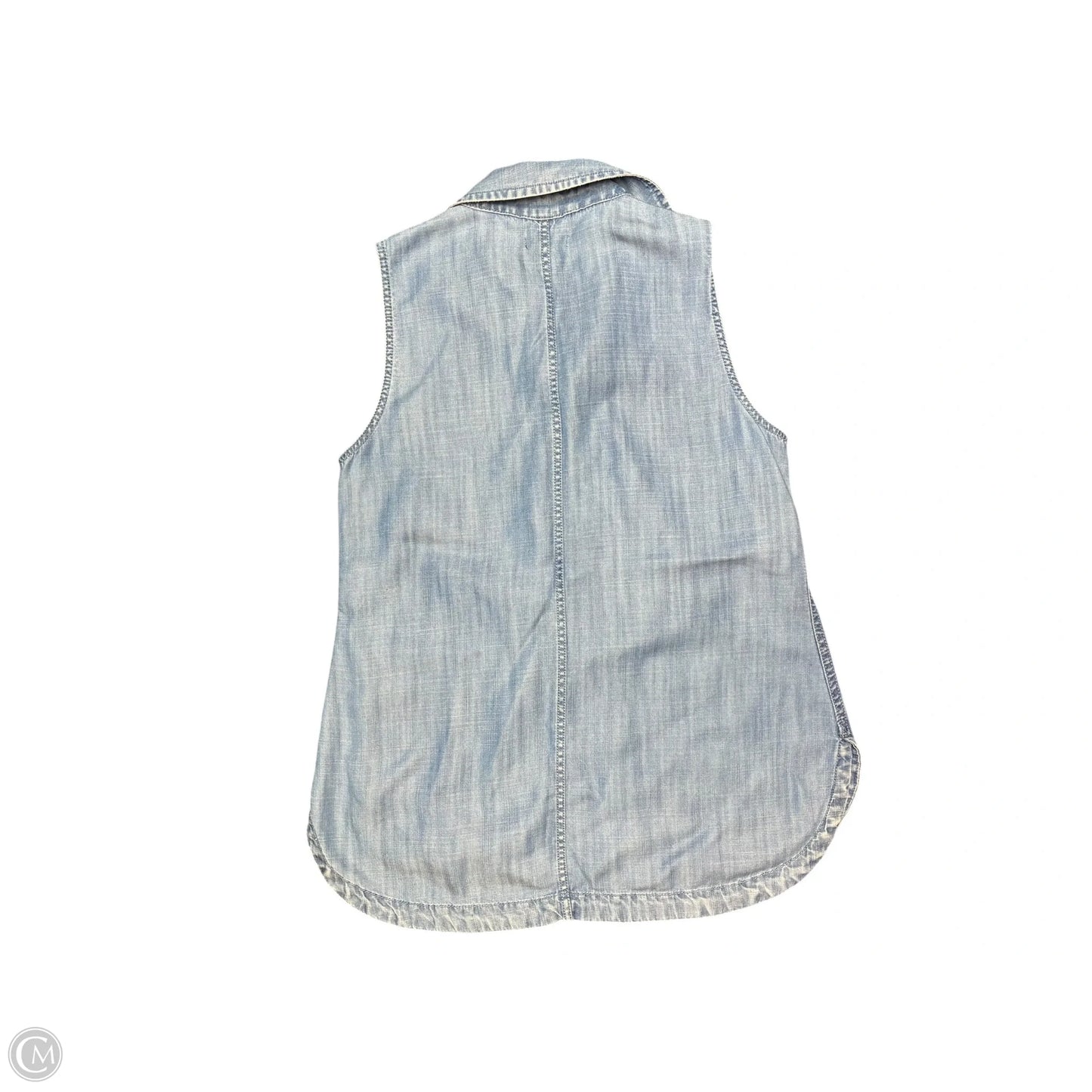 Top Sleeveless By Talbots In Blue Denim, Size: Sp