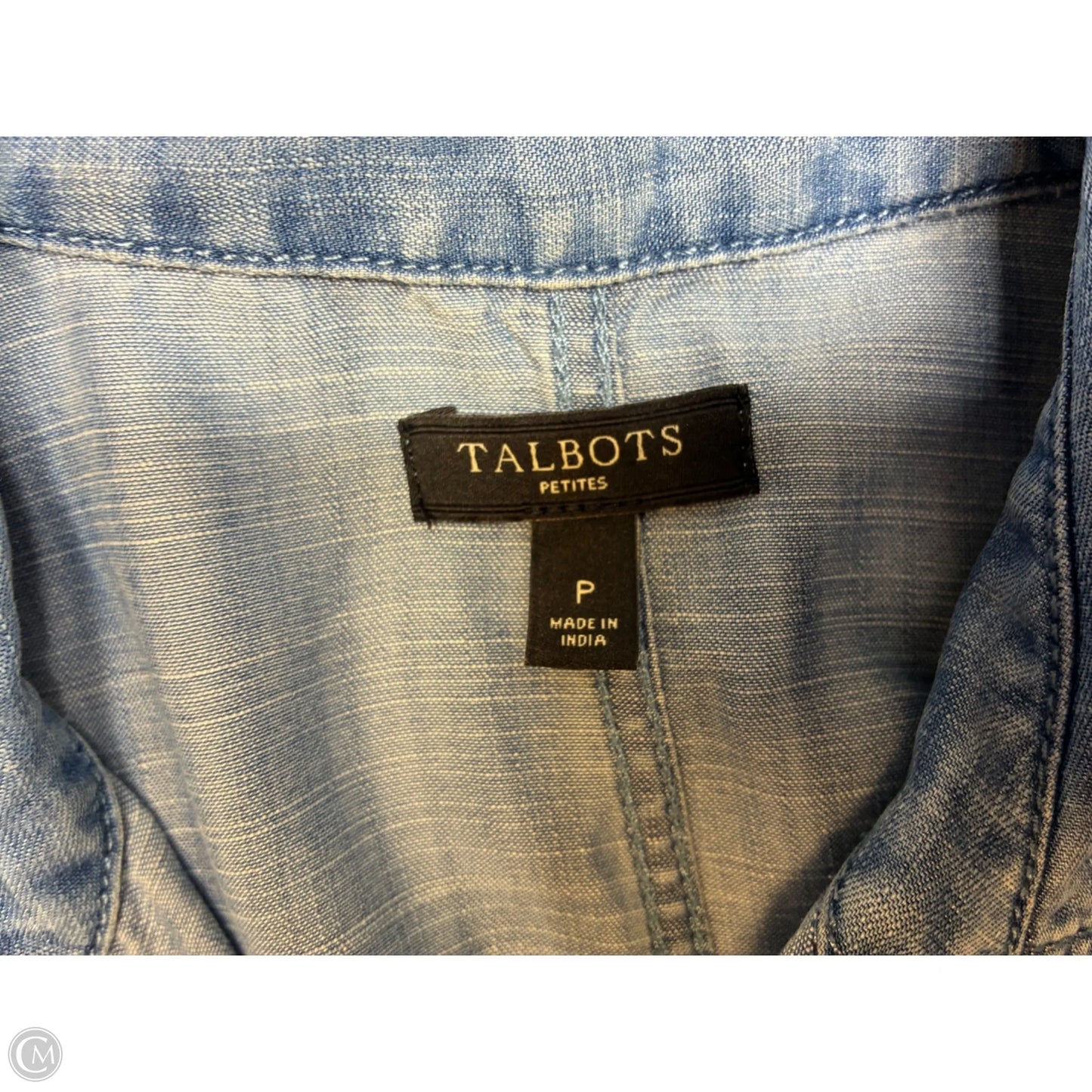 Top Sleeveless By Talbots In Blue Denim, Size: Sp