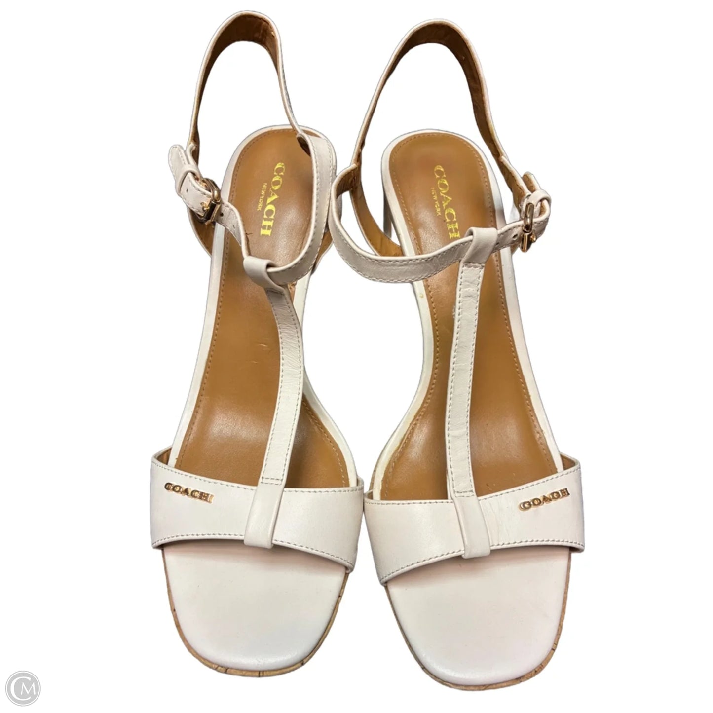 Sandals Designer By Coach In White, Size: 8