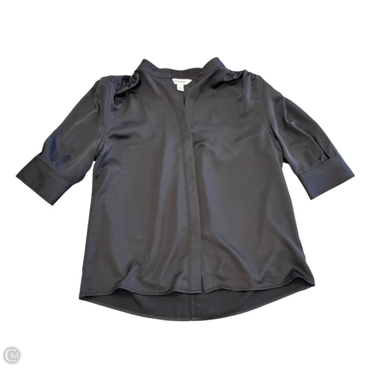 Blouse Short Sleeve By Nine West In Black, Size: S
