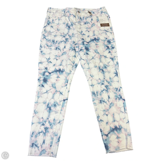 Jeans Skinny By Vintage America In Floral Print, Size: 16