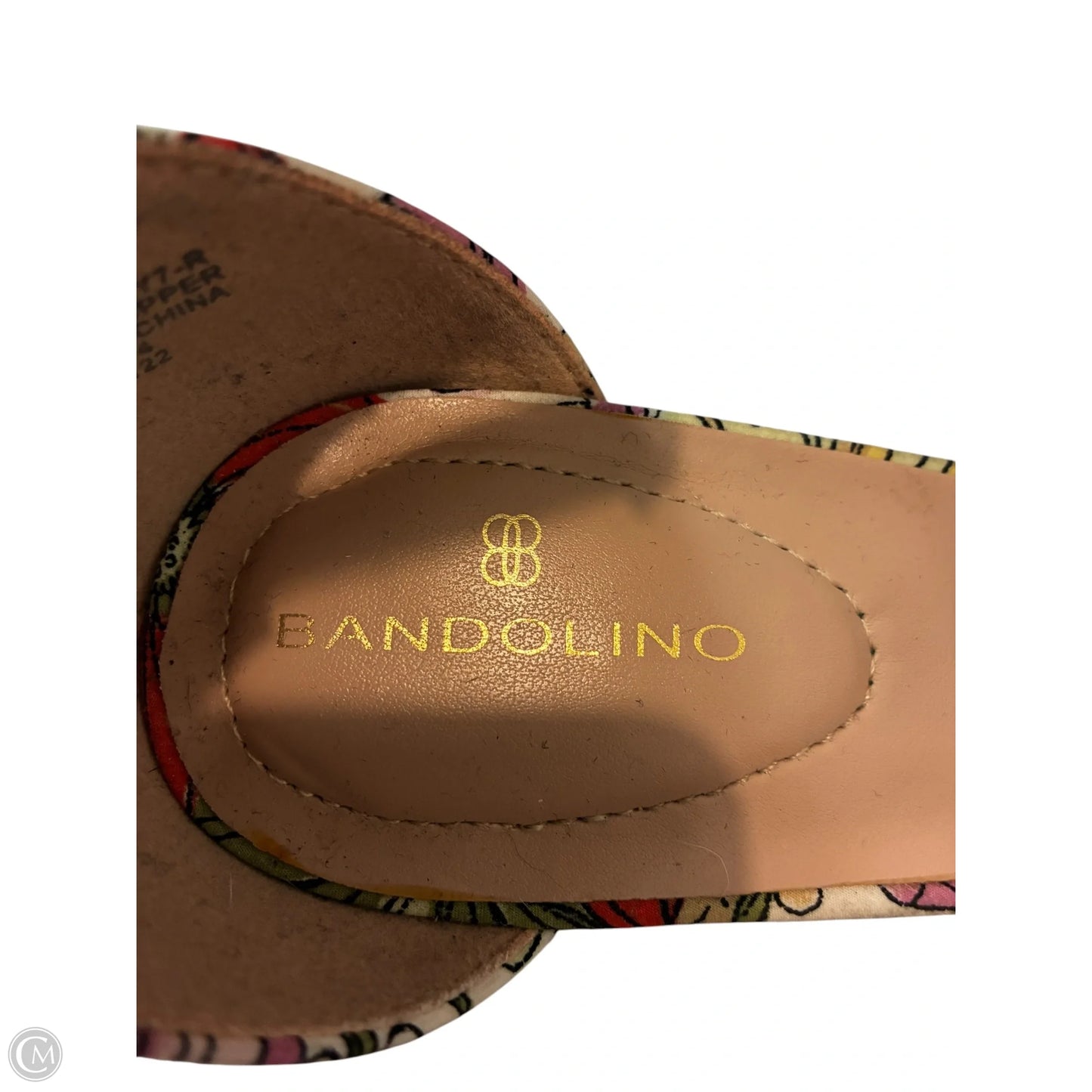 Sandals Heels Block By Bandolino In Floral Print, Size: 8.5