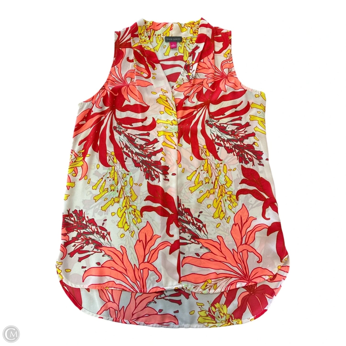 Blouse Sleeveless By Vince Camuto In Multi-colored, Size: S