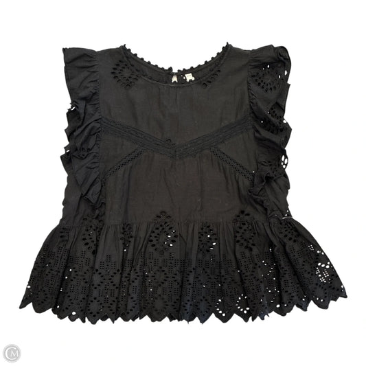 Top Sleeveless By Zara In Black, Size: L