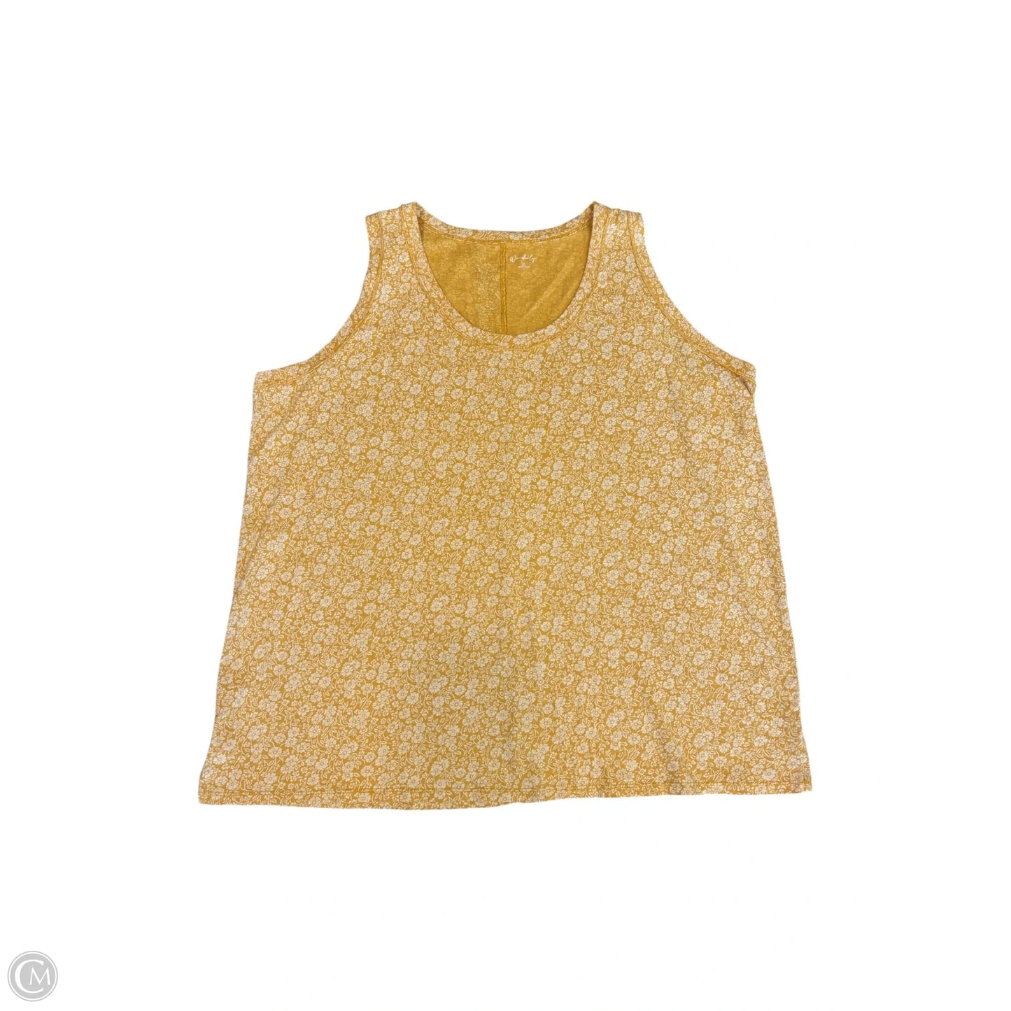 Top Sleeveless By Wonderly In Yellow, Size: 2x