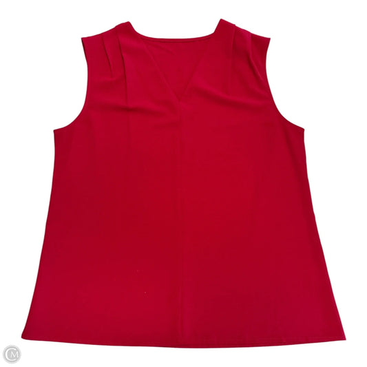 Blouse Sleeveless By Cmf In Red, Size: L