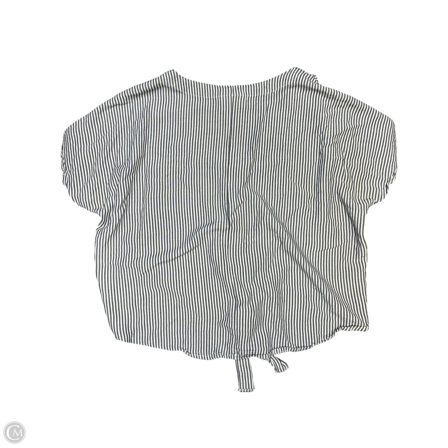 Top Short Sleeve By Universal Thread In Striped Pattern, Size: M