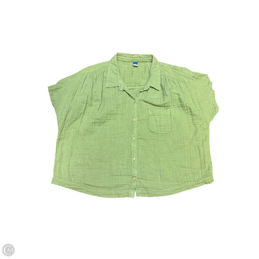 Top Short Sleeve By Old Navy In Green, Size: S