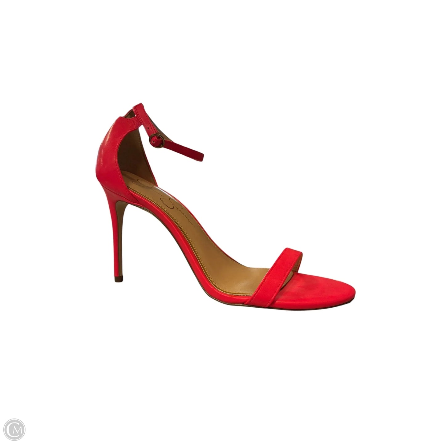 Sandals Heels Stiletto By Jessica Simpson In Coral, Size: 9.5