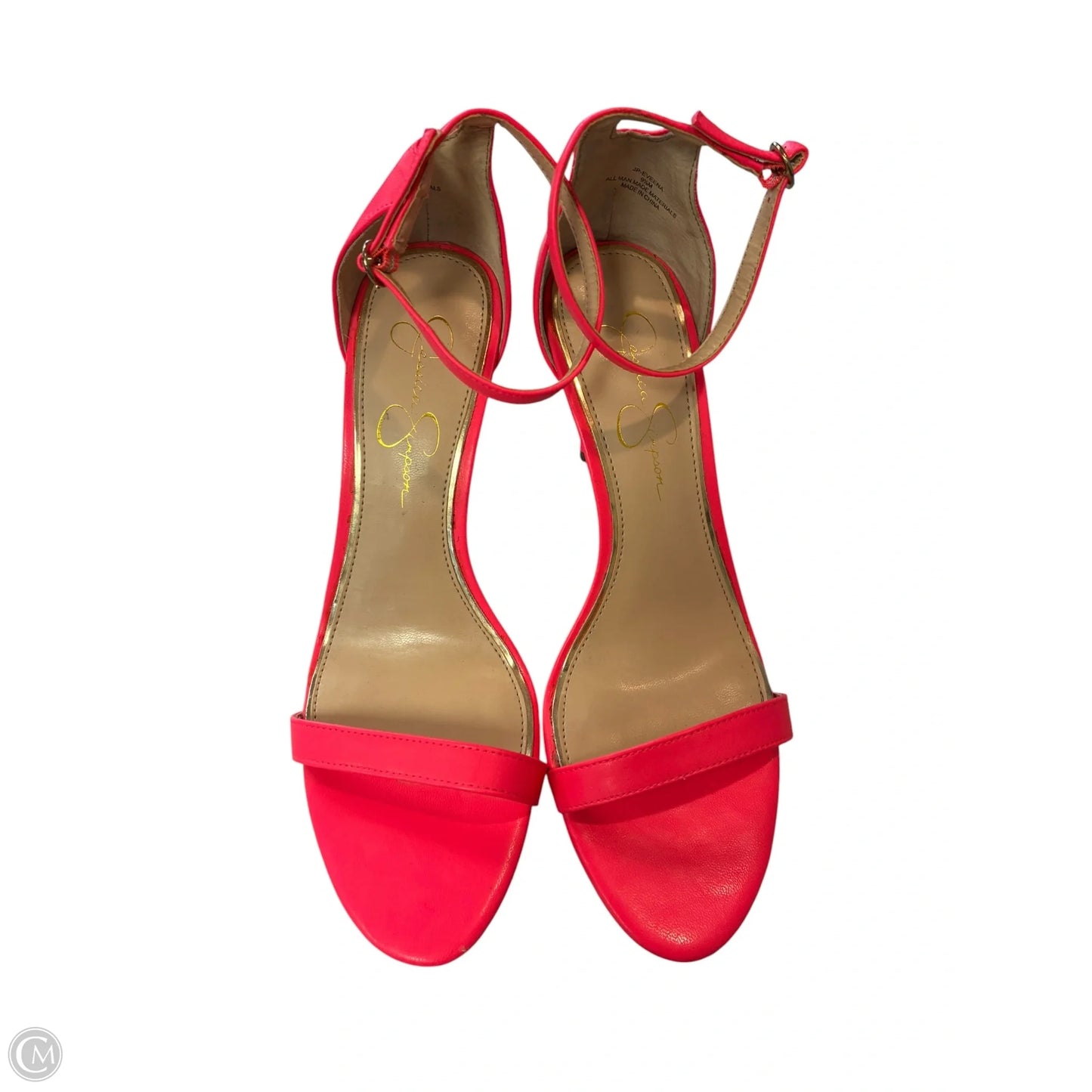 Sandals Heels Stiletto By Jessica Simpson In Coral, Size: 9.5