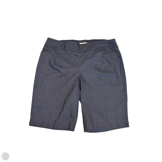 Shorts By Cato In Blue Denim, Size: 18w