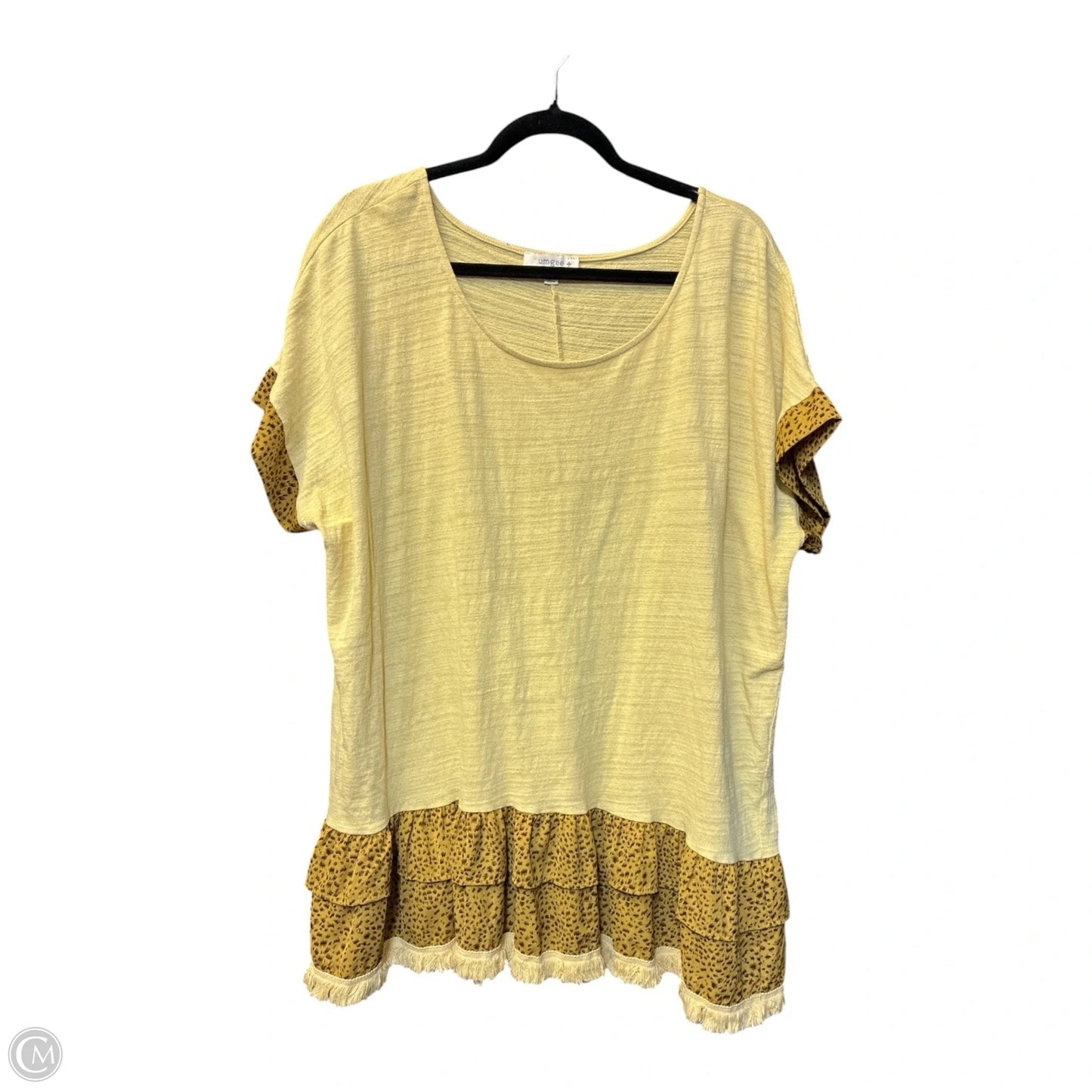 Top Short Sleeve By Umgee In Tan, Size: Xl