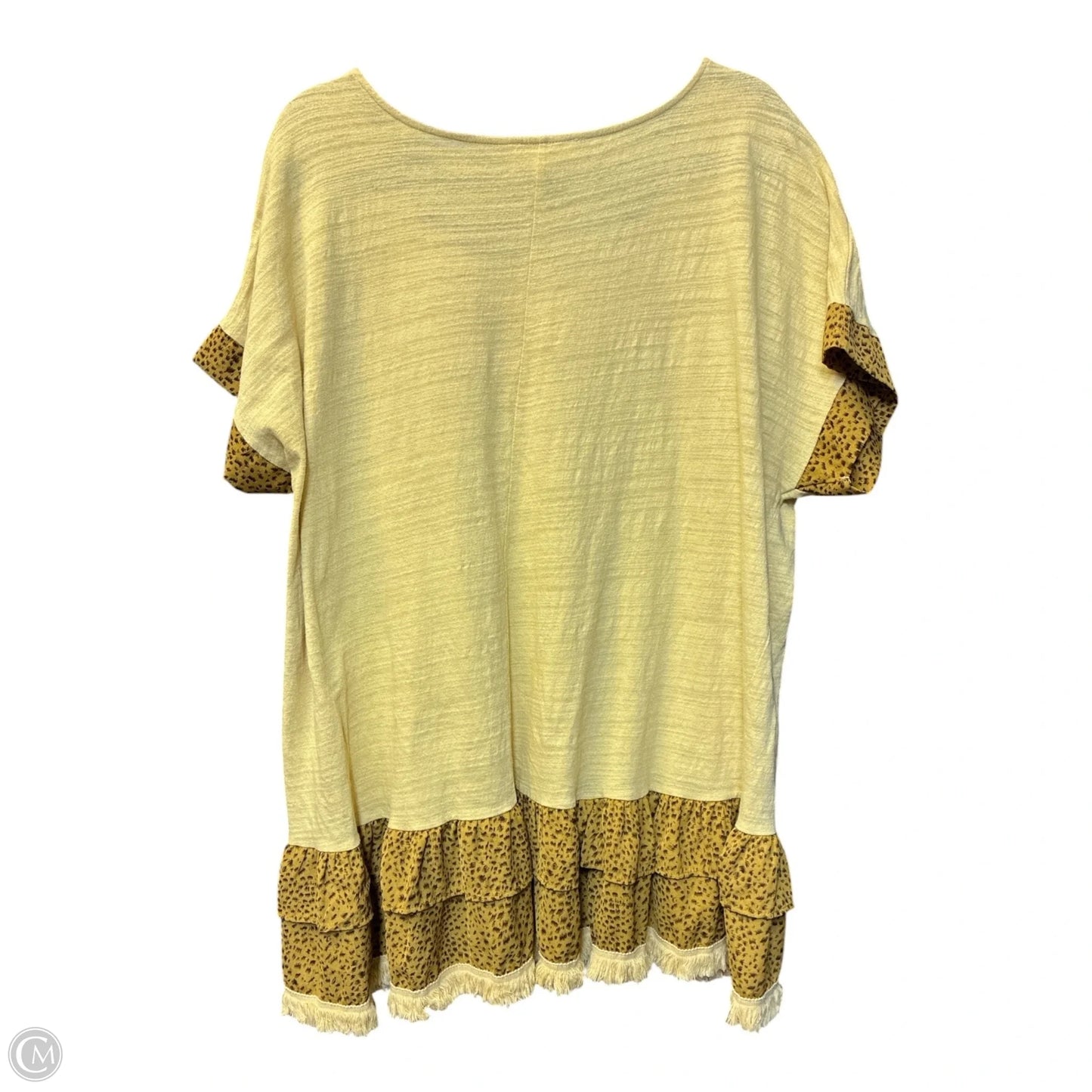 Top Short Sleeve By Umgee In Tan, Size: Xl