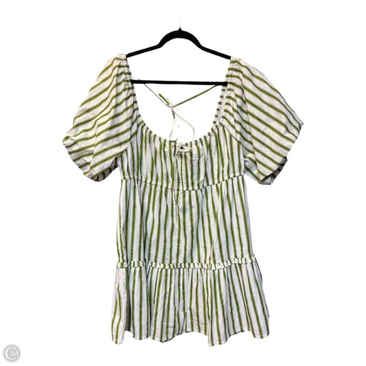 Dress Casual Short By Cme In Green & White, Size: Xl