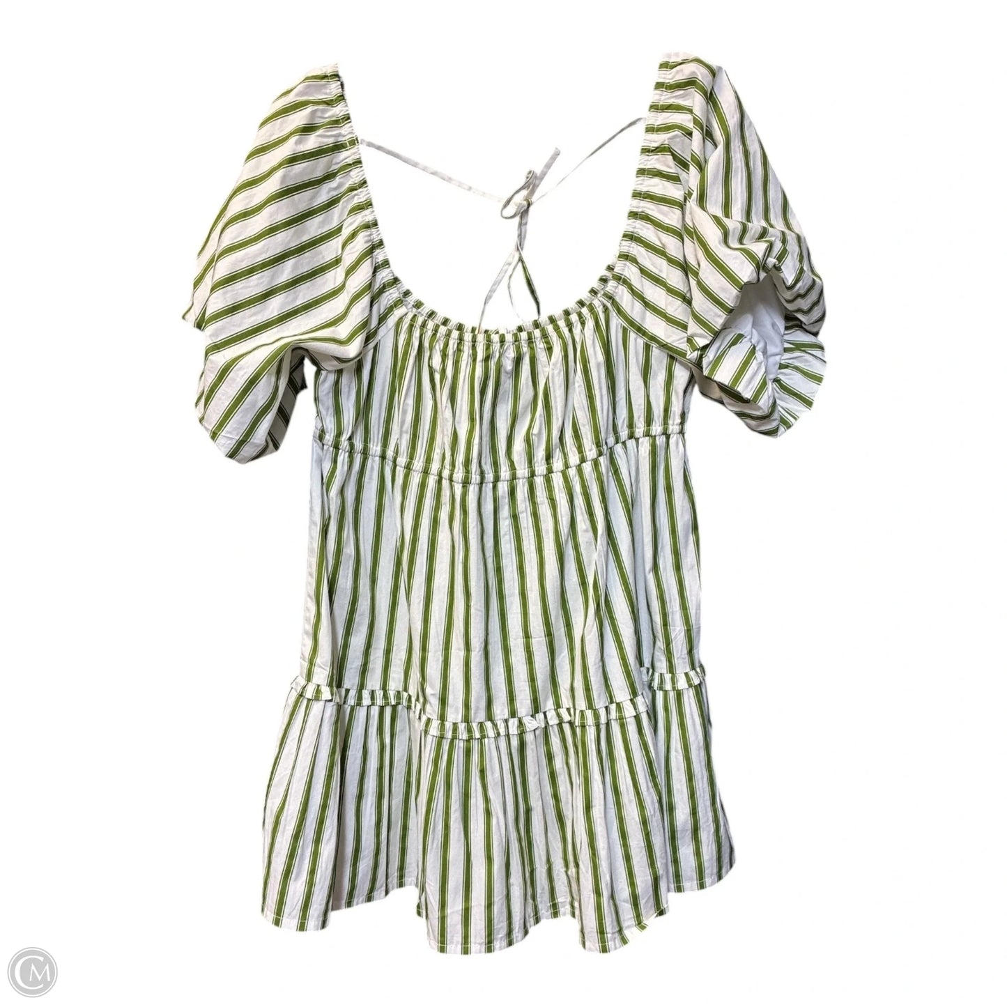 Dress Casual Short By Cme In Green & White, Size: Xl
