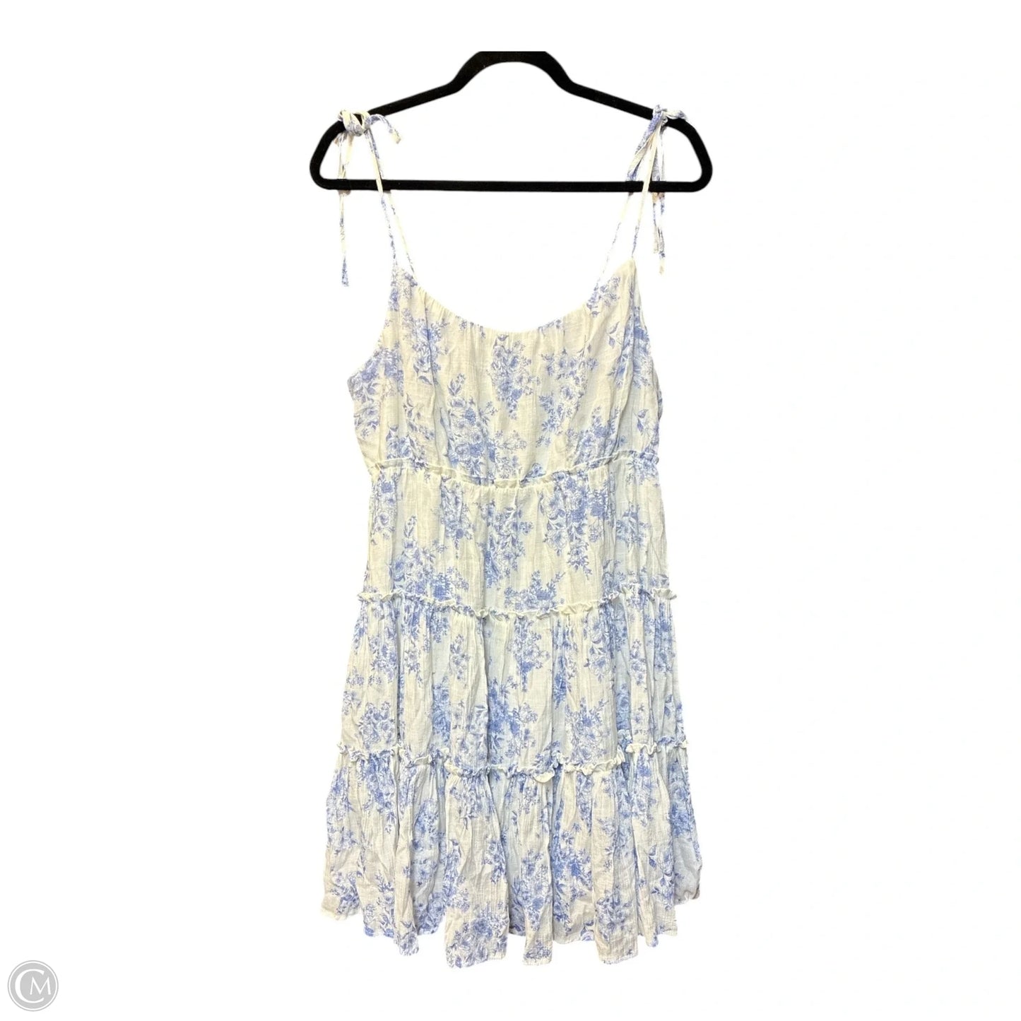 Dress Casual Short By Blu Pepper In Blue & White, Size: Xl