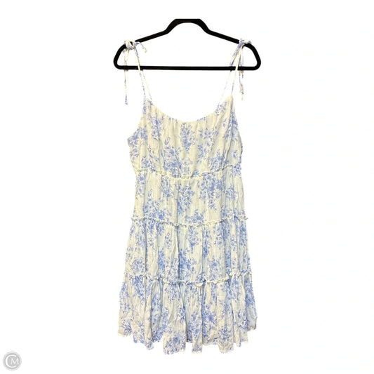 Dress Casual Short By Blu Pepper In Blue & White, Size: Xl