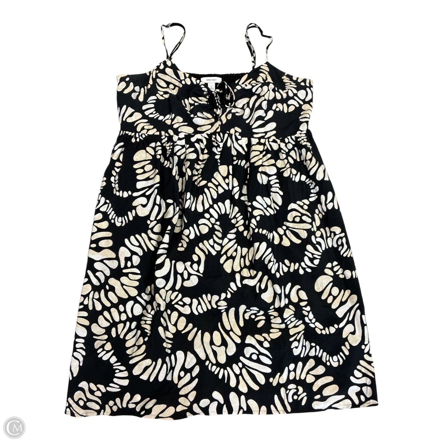 Dress Casual Short By Nine West In Black & Cream, Size: L