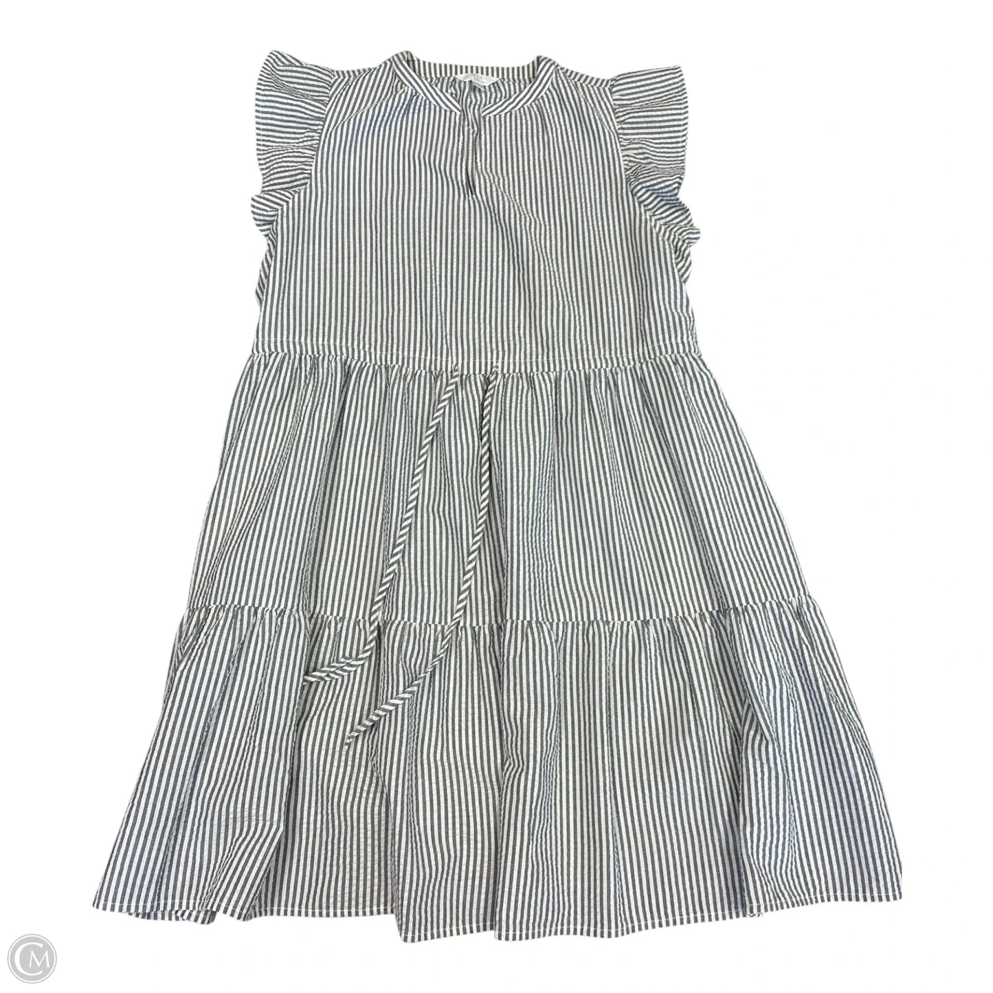 Dress Casual Short By Time And Tru In Grey & White, Size: L
