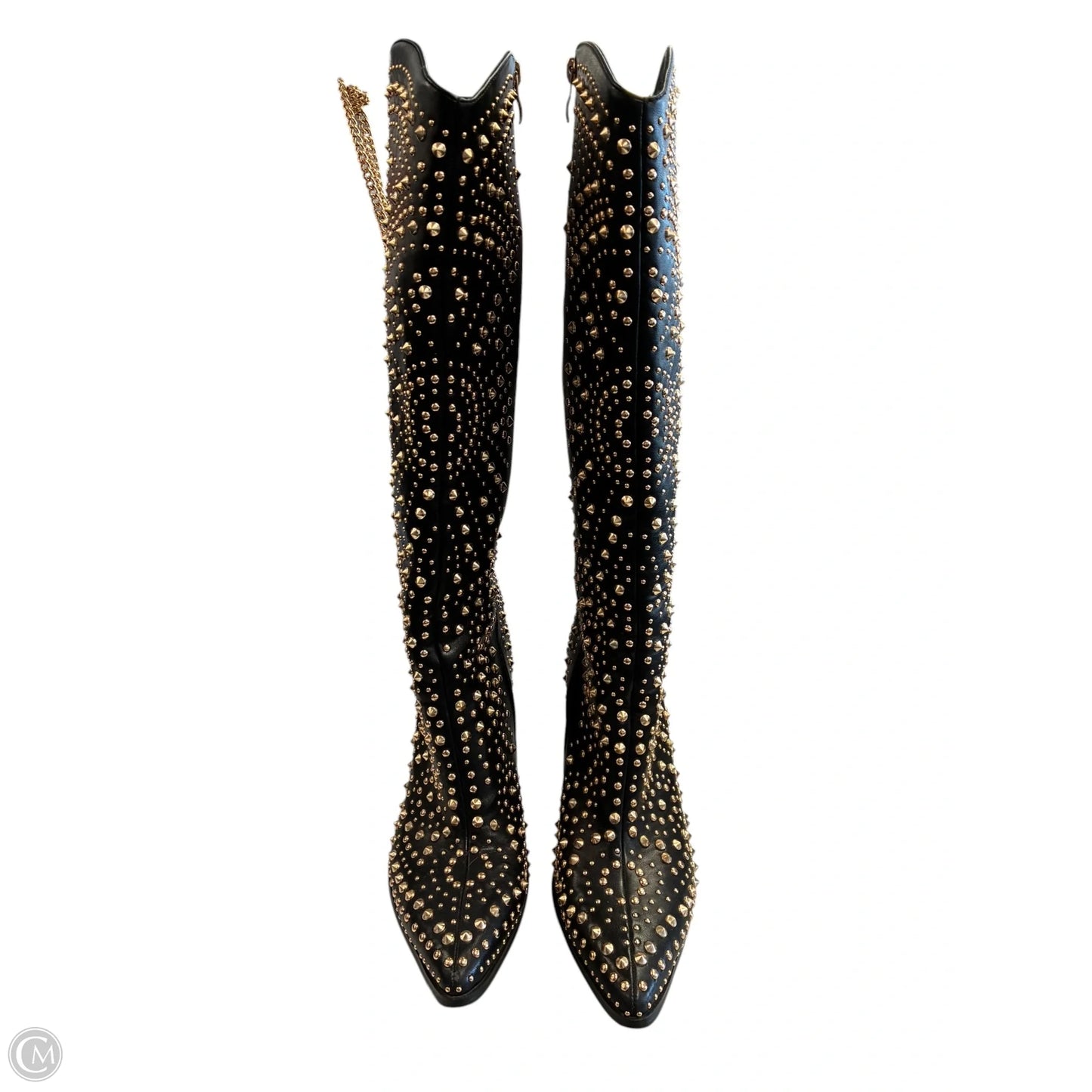 Boots Western By Cme In Black & Gold, Size: 10