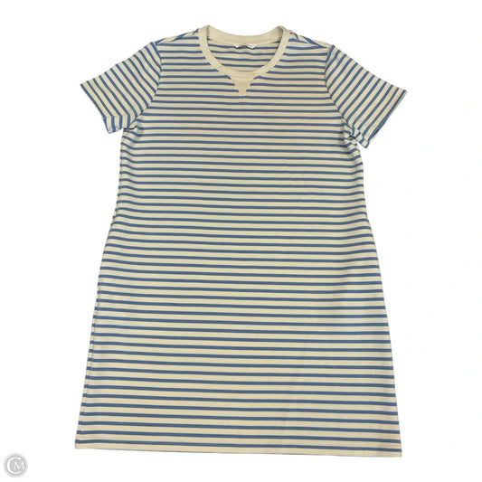 Dress Casual Short By Clothes Mentor In Blue & Cream, Size: Xl