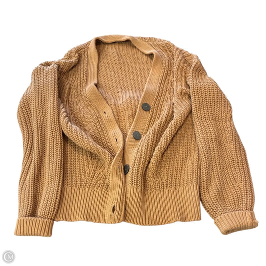 Sweater Cardigan By Banana Republic In Tan, Size: M