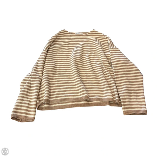 Sweater By Carly Jean In Tan & White, Size: Os