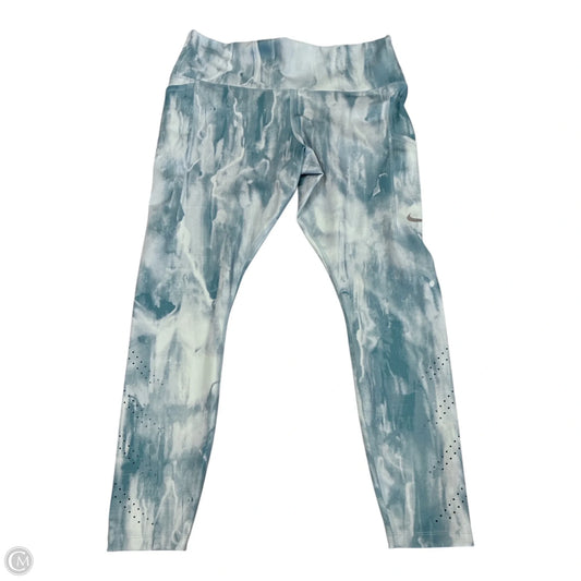 Athletic Leggings By Nike In Blue, Size: L
