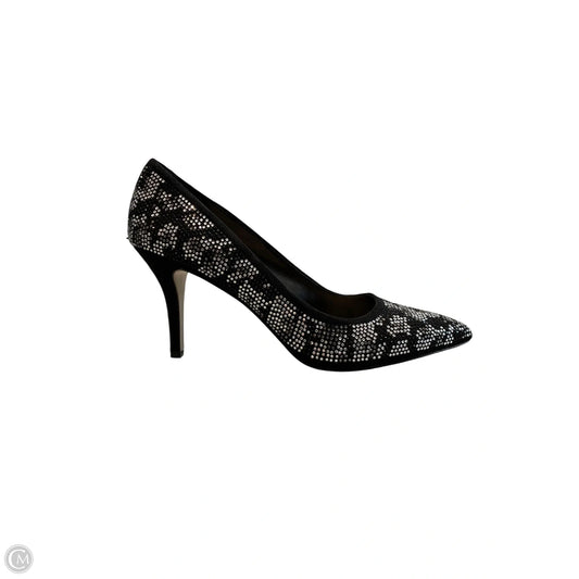 Shoes Heels Stiletto By Bcbgeneration In Black & Silver, Size: 10