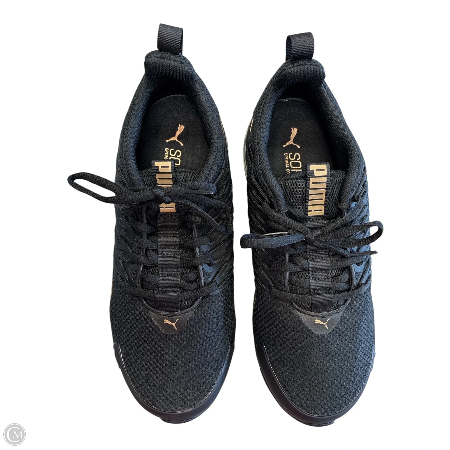 Shoes Athletic By Puma In Black & Gold, Size: 8