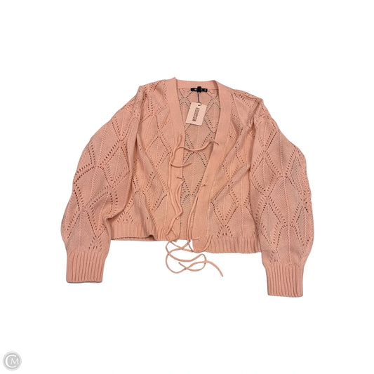 Sweater Cardigan By Missguided In Pink, Size: L