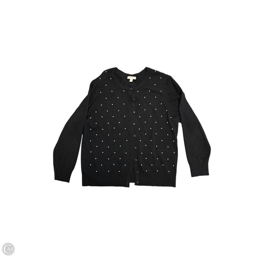 Sweater Cardigan By Charter Club In Black & White, Size: Xxl