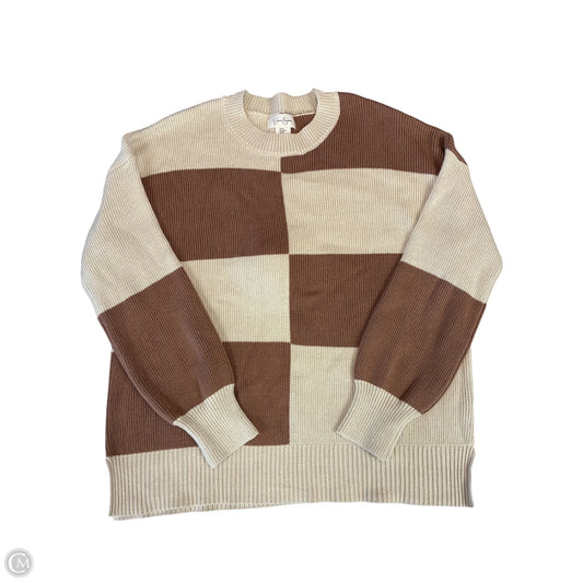 Sweater By Jessica Simpson In Brown & Tan, Size: M
