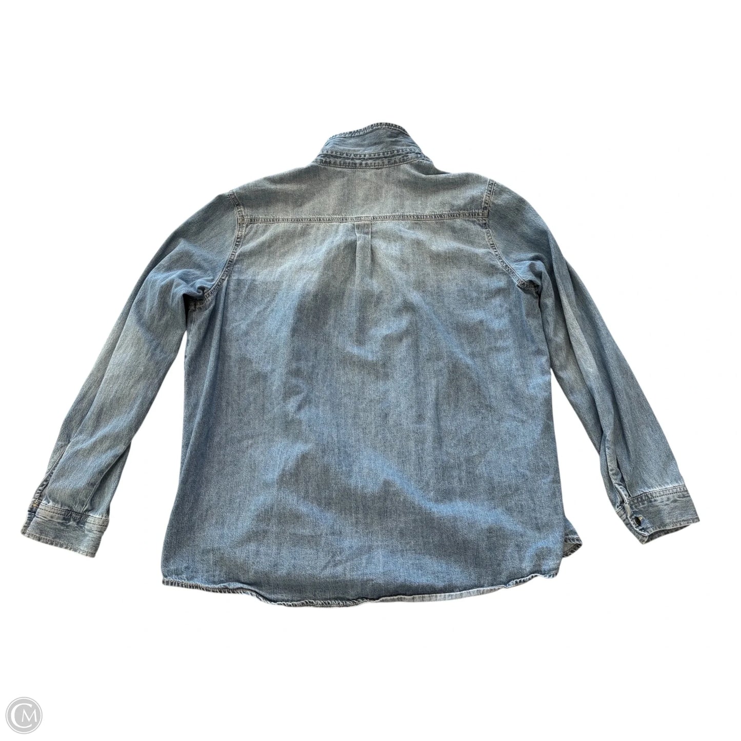 Top Long Sleeve By Natural Reflections In Blue Denim, Size: Xl