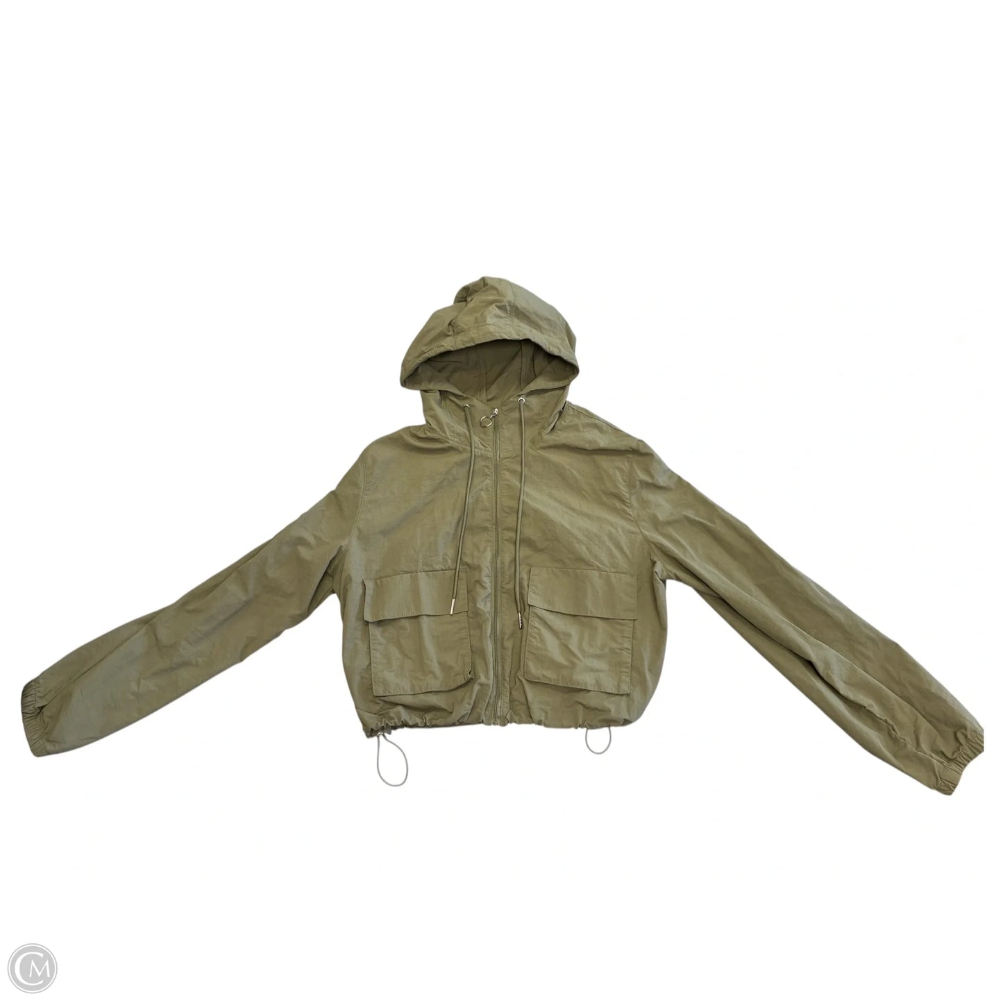Jacket Windbreaker By Love Tree In Green, Size: L