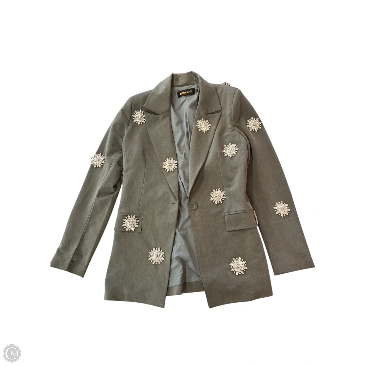 Blazer By Fashion Nova In Grey & Silver, Size: Xs
