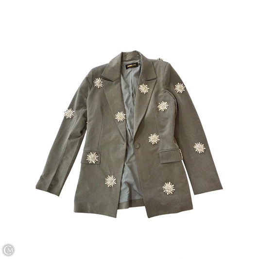 Blazer By Fashion Nova In Grey & Silver, Size: Xs