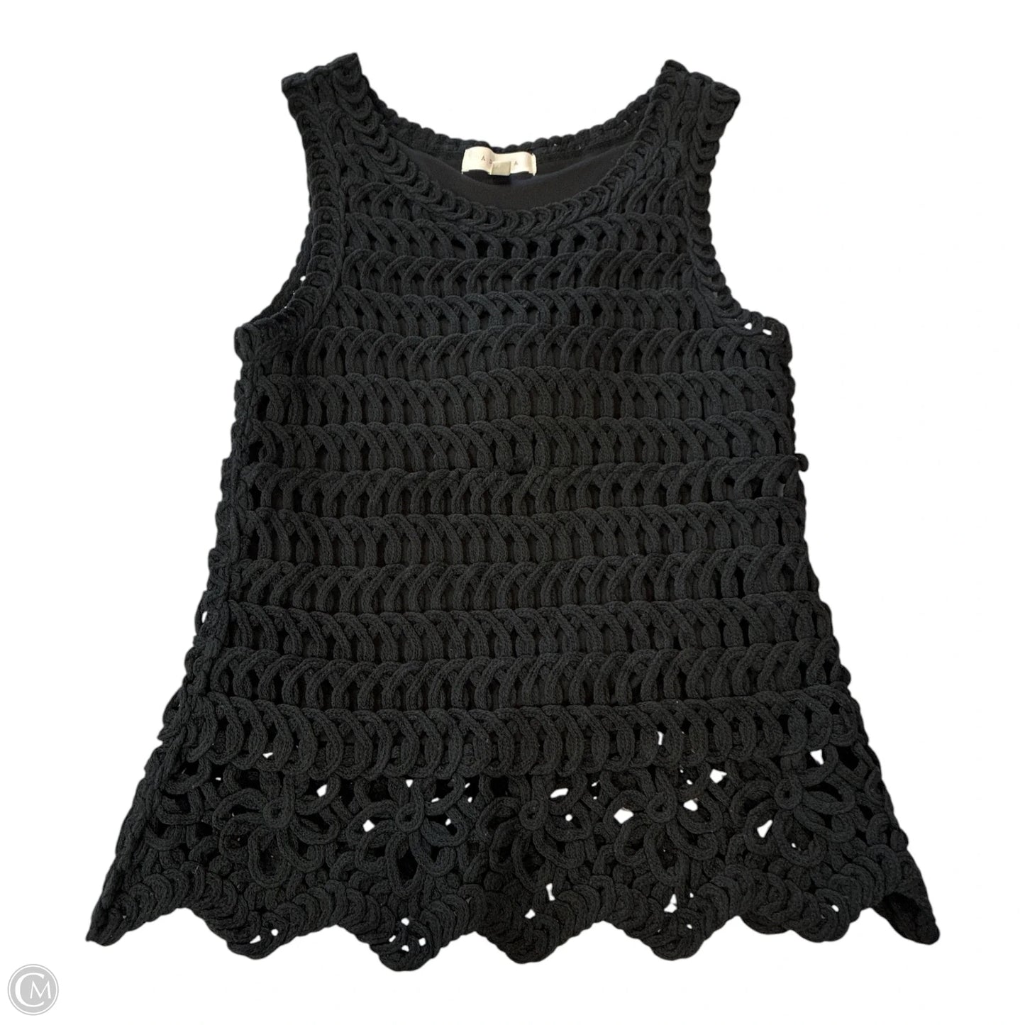 Top Sleeveless By Adiva In Black, Size: S