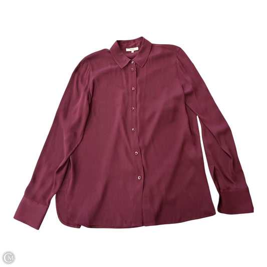 Blouse Long Sleeve By Vince In Red, Size: L
