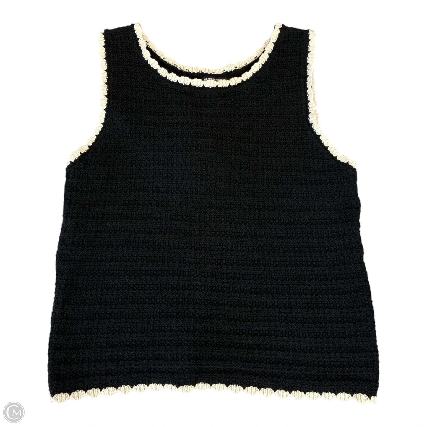 Top Sleeveless By Clothes Mentor In Black & White, Size: M