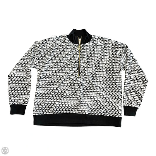 Sweatshirt Collar By Michael By Michael Kors In Black & White, Size: Xl