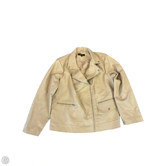 Jacket Moto By New Look In Tan, Size: 2x