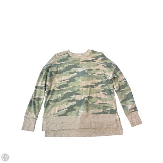 Top Long Sleeve By Time And Tru In Camouflage Print, Size: M