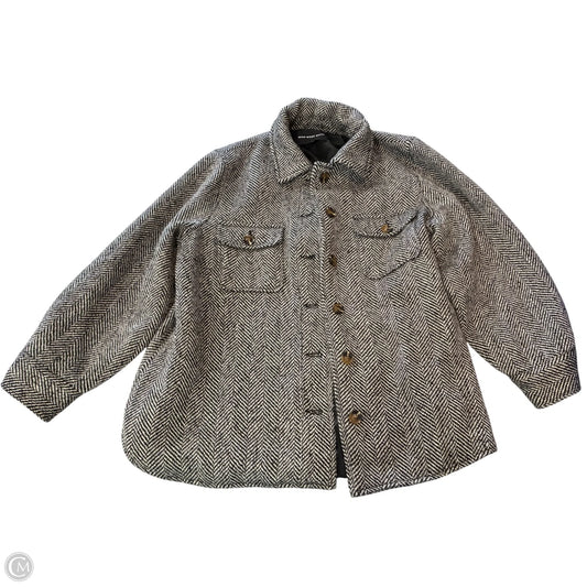 Coat Peacoat By Who What Wear In Black & White, Size: L