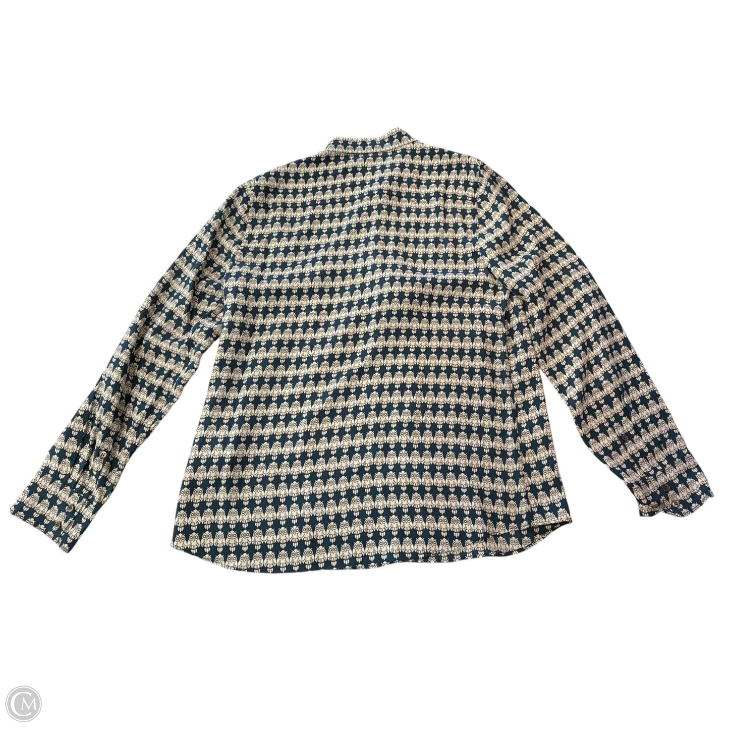 Blouse Long Sleeve By J. Crew In Teal, Size: L